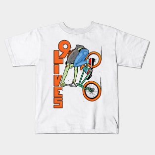 9 Lives BMX downhill Kids T-Shirt